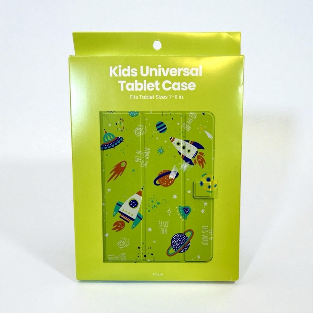Kids Universal Tablet Case Fits 7-11 inch Tablets Space Rocket Fun Design